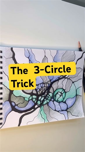 The 3-Circle Trick. This changes everything. Neurographic Art for Beginners. #easyart #neuroart