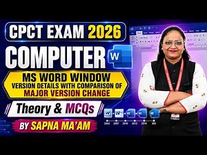 CPCT Exam 2026 | Computer for CPCT | MS Word Window Theory + MCQs | Computer By Sapna Ma'am