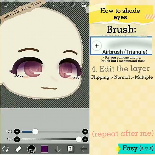 How to shade eyes • EASY WAY (≧▽≦) • Tutorial • Ibis Paint x • Gacha Club