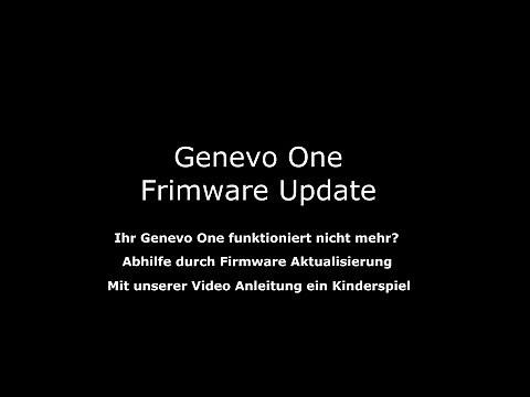 Genevo One - Firmware Update