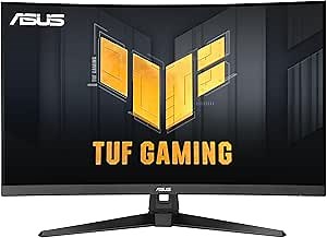 ASUS TUF Gaming 31.5” 1440P Curved HDR Gaming Monitor (VG32WQ3B) – QHD (2560 x 1440), 180Hz, 0.5ms, 1500R, Extreme Low Motion Blur, FreeSync, 90% DCI-P3, Shadow Boost, DisplayWidget, 3 yr Warranty