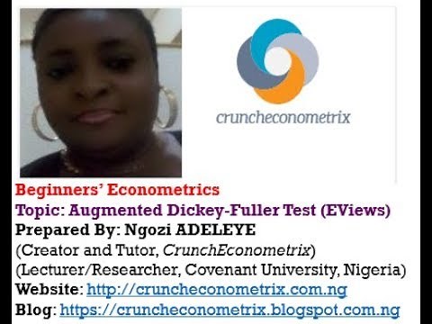 (EViews10):Augmented Dickey-Fuller Test, Stationarity #adf #pp #stationarity #integration