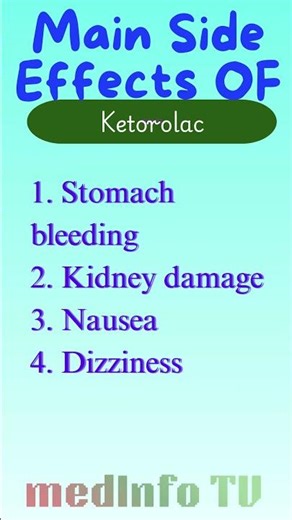 Ketorolac Powerful Painkiller Side Effects