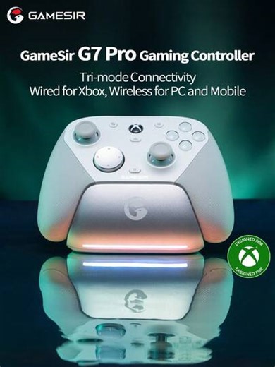 GameSir G7 Pro Tri-Mode Controller For Xbox Series X|S, PC, Android: Wired For Xbox, Wireless For PC & Android – TMR Sticks, Hall Effect Triggers, 1000Hz Polling Rate, 3.5mm Jack – White | SHEIN