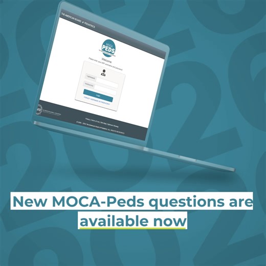MOCA-Peds questions are now live! 📅 Participants can log in via their ABP Portfolio or the mobile app to get started. | American Board of Pediatrics