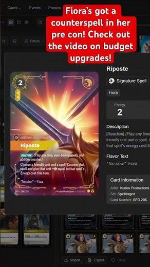 Fiora has a counter spell?!? Budget deck building!