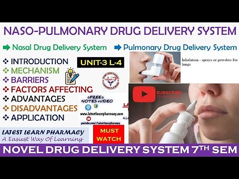 Naso-Pulmonary Drug Delivery System | Introduction Advantage Disadvantage of PDDS| NDDS | U-3 L-4