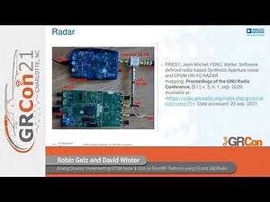 GRCon21 - Analog Devices: Implementing OFDM Radar & DOA on DirectRF Platforms using IIO and GNURadio