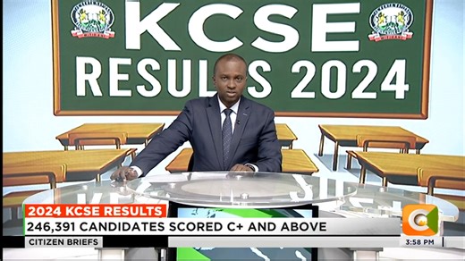 2024 KCSE Results: 246,391 candidates scored C and above Migos: 962,512 candidates sat the examination Migos: 1,693 candidates obtained grade A #CitizenBriefs | Citizen TV Kenya