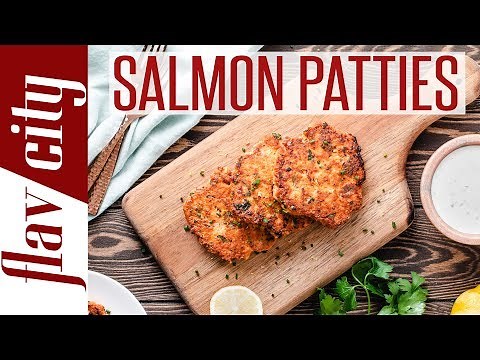 How To Make Juicy Salmon Patties with Tartar Sauce - Keto and Dairy Free