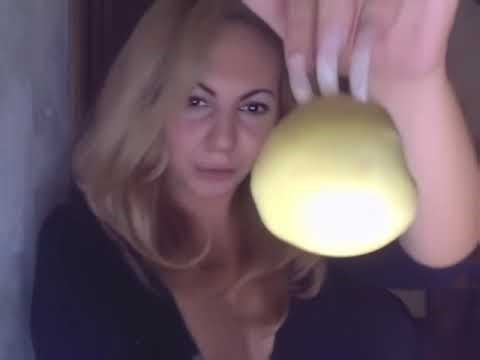 Margarita Tade - Scratching an Apple with LONG NAILS (asmr)