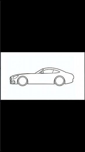 How to draw a MERCEDES BENZ AMG GT 2025 / drawing mercedes step by step