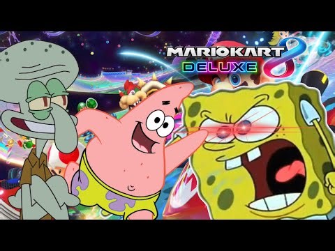 SpongeBob Gamers Play Mario Kart 8 Deluxe