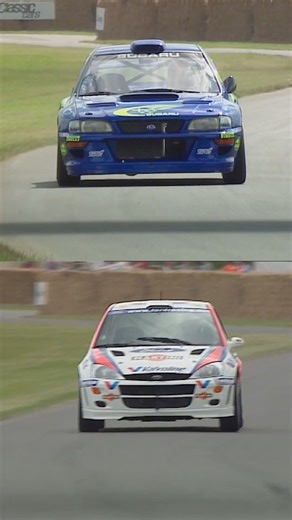 Two years before claiming his first WRC title in 2001, Richard Burns - born OTD in 1971 - gave us a taste of what was to come at #FOS 1999. In a #Subaru Impreza, the Briton was pitted head-to-head against Colin McRae's #Ford Focus WRC99 and we think its safe to say that both drivers were keen on snatching the fastest time up the Goodwood Hill! | Goodwood Festival of Speed