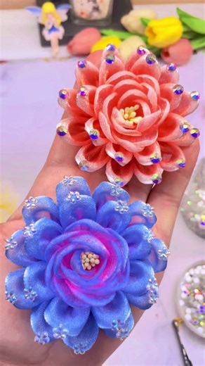 Create Beautiful Ribbon Flower Artwork at Home