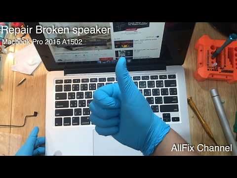 How to Change Speaker Repair Broken speaker : MacBook Pro A1502 2015 : disassembly