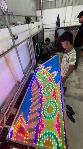 560K views · 5.8K reactions | Durga Puja Navaratri Special Decoration LED Light Board Making process Step By Step | Your choice | Facebook