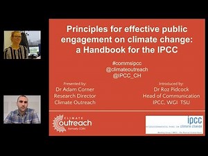 Webinar - Principles for effective public engagement on climate change: a Handbook for the IPCC