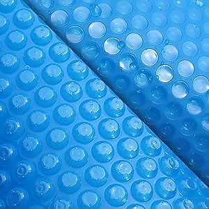 AURSK Solar Pool Cover,12mil 15x30 Foot Solar Pool Blanket for In-Ground Swimming Pools,Rectangular Thermal Pool Cover,Blue（15x30 FT）
