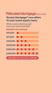 Home equity loans surge in popularity. Calculate how much cash you could pull from your home without affecting your mortgage rate. What could unlocking cash from your home look like? Tap desired cash amount: -$50,000 https://tinyurl.com/5yv7k2rk -$100,000 https://tinyurl.com/5yv7k2rk -$200,000 https://tinyurl.com/5yv7k2rk -$300,000 https://tinyurl.com/5yv7k2rk -$400,000 https://tinyurl.com/5yv7k2rk -Other https://tinyurl.com/5yv7k2rk | Rocket | Facebook