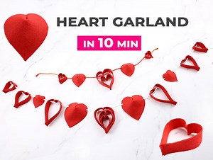 Hanging Fabric Heart Garland Tutorial, Video   FREE Pattern ⋆ Hello Sewing