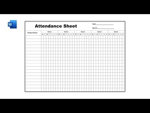 How to make Attendance Sheet In Ms Word