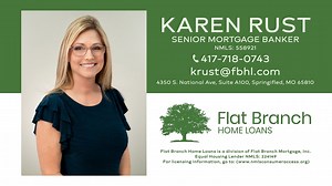 Karen Rust has been in the mortgage business for 24 years, knowing instantly on her first day that this was the career for her! Karen says her favorite part of being a loan officer is being able to sit down and talk to clients, explaining the process of purchasing a home, and making the mortgage process as stress-free as possible! Learn more about Karen here⬇️ https://flatbranchhomeloans.com/team/karen-rust | Flat Branch Home Loans | Facebook