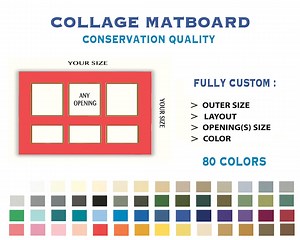 Collage Matte - Fully Custom - Archival Quality - Your Desired Layout - Any Size up to 30x40 - Etsy