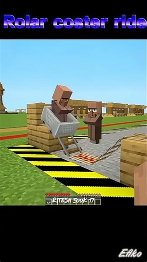 Roler coster ride in Minecraft