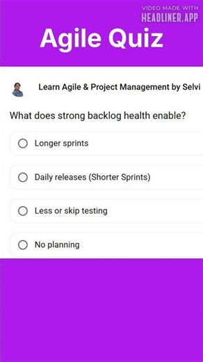 What does strong backlog health enable? | Agile | Scrum | Sprint | PO | SM | Refinement | DoR | DoD