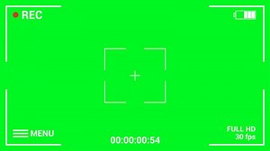 Camera Recording Animation with Green Screen. 4k Animation