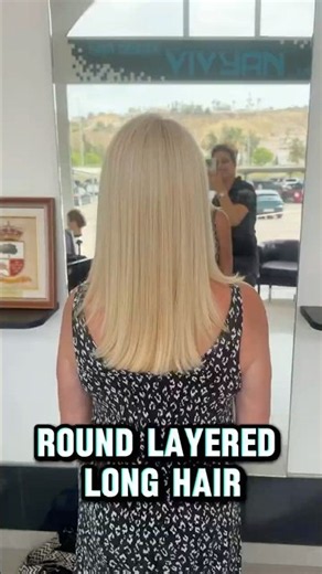 Round Layered Long Hair Transformation — Before & After ✨✂️🏆 #vivyanhermuz #longhair #haircut