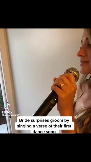 Bride sings the beginning verse of their first dance! 🤍 via @annalu.murphy #foreverandalwaysweddings #surpriseforgroom #singing #firstdance #bride #wedding #weddinginspiration #weddingphotography #weddingplanning #weddinginspo #weddingvibes #brides #weddingday #weddingstyle | Forever and Always Weddings