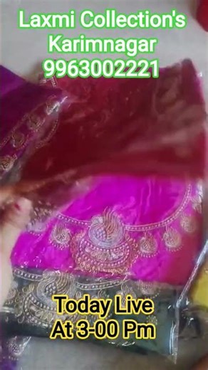 Computer Embroidery Blouses Today Live at 3 Pm @ Laxmi collection's 9963002221