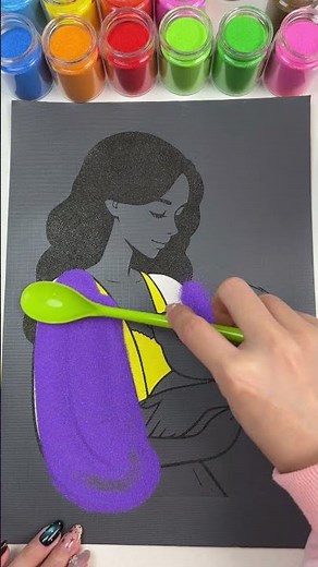 Sand Painting of Motherly Love #viralshorts #sandasmr #oddlysatisfying #Relaxing #shorts