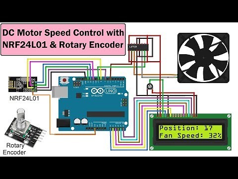 DC Motor Speed Control with NRF24L01, Rotary Encoder & Arduino