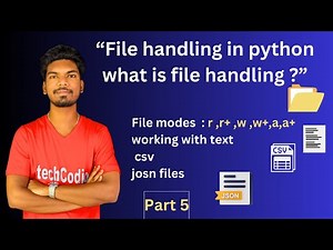File Handling 🐍📂 in python | working with text, csv , json files in python | #part 5