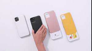 Slider Case for iPhone 11 Pro, Heavy Duty Bumper Protection Wallet with Card Storage Slider for Apple iPhone 11 P by Design Skin - Yellow