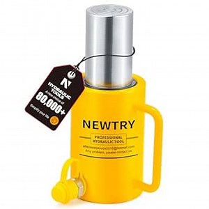 NEWTRY 30 ton Hydraulic Cylinder Long Jack 4” Stroke Porta Power Ram Jack Lifting Cylinder Retract Automatically for Shipbuilding Bridge Construction