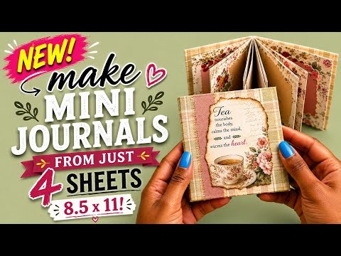 NEW SIMPLE TECHNIQUE! Easy 21-Page Mini Journal. BEGINNER FRIENDLY!