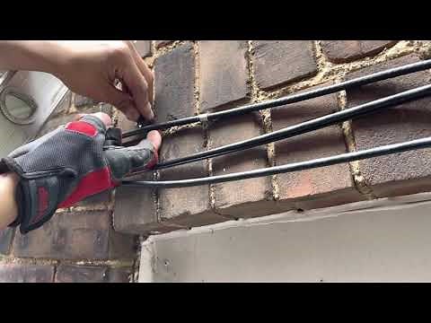 Attaching Cat6 Cable to brick wall | Toronto Network Cabling