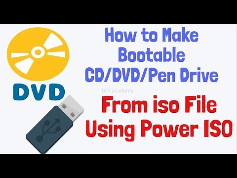 How to Make Bootable DVD From iso File Using Power ISO (CD/DVD Pen Drive)