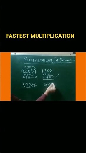 Fast multiplication trick 🔥Maths made easy (Hindi)#mathtricks #fastmath #shorts #learning