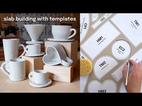 Templates to make 6 pottery projects (coffee collection)