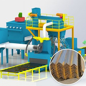 [Hot Item] Q6916 Roller Conveyor Type Shot Blasting Machines with Rolling Sweeping System