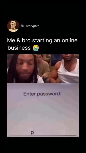 @historypath on Instagram: "This video is a parody of tech frustration. A person tries to log in, first typing “password,” which is incorrect. They then mockingly type the error message, “incorrect,” which triggers a “Try again” message. They type “again” and receive the message “Please try again later.” Finally, in a burst of frustration, they type “again lat” (part of “again later”) as dramatic music swells. The humor comes from the escalating, absurd attempts to type the error messages as the