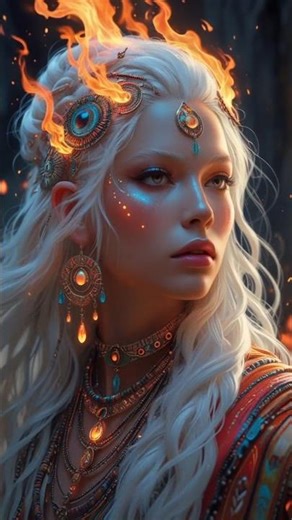 AI Art Showcase: #Stunning Images Generated by AI #aiart #shaman #fire