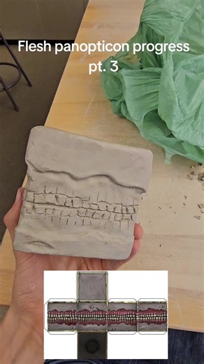 I think its ready for firing, thank you guys for all the support and praise it means alot considering im really excited to get this finished #pottery #ultrakill #fleshpanopticon #ceramics