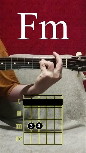 How to play Fm chord on guitar #beginnerguitar #fmchord