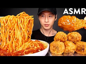 ASMR JOLLIBEE CHICKENJOY & SPAGHETTI MUKBANG (No Talking) EATING SOUNDS | Zach Choi ASMR